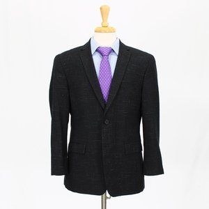 Sand 42S Black Check Wool 2-Button Sport Coat Blazer Jacket V992
